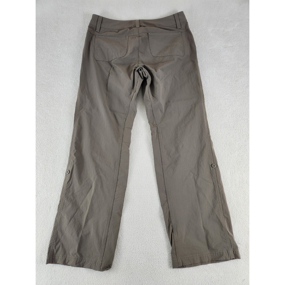 Women's Ascend Stretch Cargo Capri Pants Brown Size 12 Light Weight Hiking - Picture 2 of 9